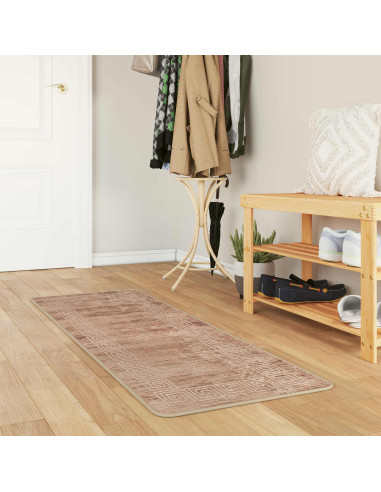 Runner Tappeto MARSA Bianco 50 x 200 cm Poliestere e PVC