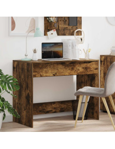 Scrivania con cassetto Quercia Affumicata 100 x 50 x 78 cm