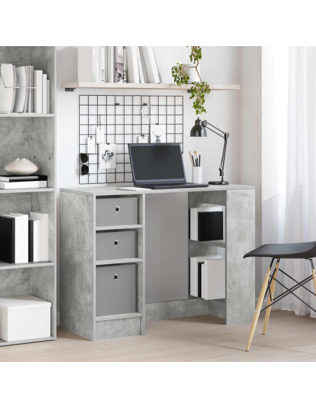 Scrivania Grigio cemento 100 x 40 x 75 cm Legno multistrato