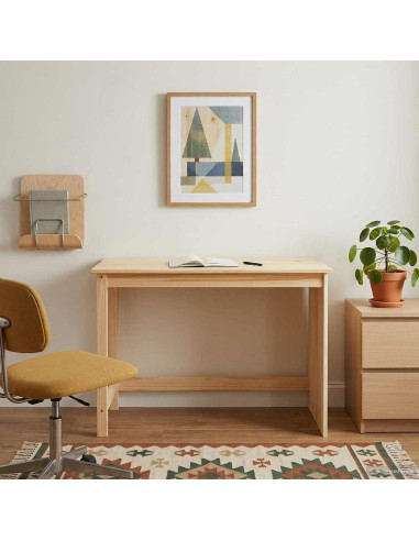 Scrivania Marrone 112 x 50 x 75 cm Legno di Pino Massello