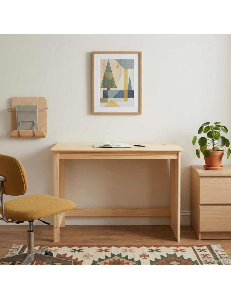 Scrivania Marrone 112 x 50 x 75 cm Legno di Pino Massello