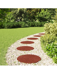 Pietra da Passo 6 pcs Rosso Ø 45 x 1,8 cm Gomma