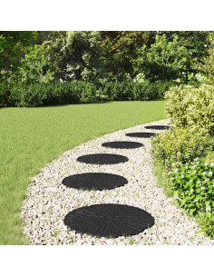 Pietra da Passo 6 pcs Nero Ø 45 x 1,8 cm Gomma