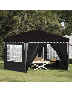 Tenda per feste a pop-up Nero 288 x 288 x 245 cm Tessuto Oxford