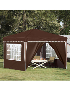 Tenda per feste a pop-up Marrone 288 x 288 x 245 cm