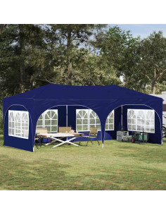Tenda per feste a pop-up Blu 575 x 288 x 245 cm Tessuto Oxford
