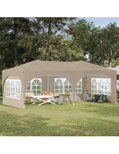 Tenda per feste a pop-up Crema 575 x 288 x 245 cm