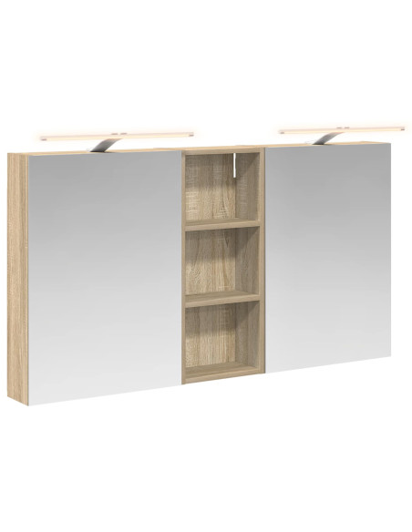 Set di Armadi da Bagno con lo scaffale 3 pcs 130 x 14,5 x 70 cm