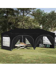 Tenda per feste a pop-up Nero 575 x 288 x 245 cm Tessuto Oxford