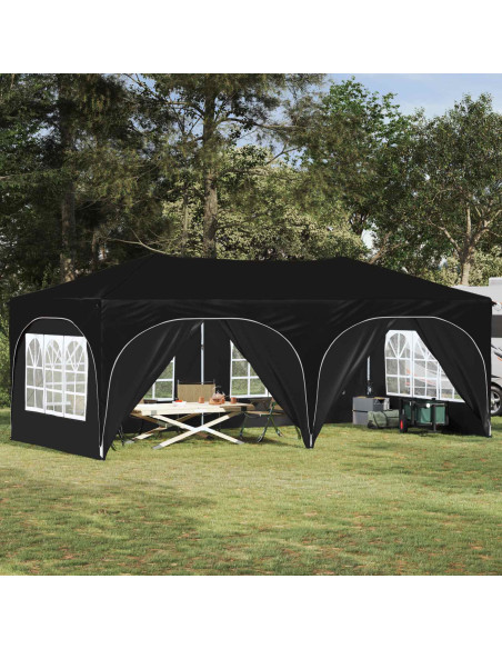 Tenda per feste a pop-up Nero 575 x 288 x 245 cm Tessuto Oxford