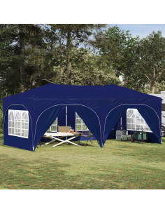 Tenda per feste a pop-up Blu 575 x 288 x 245 cm Tessuto Oxford