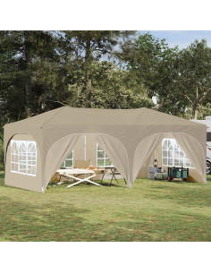 Tenda per feste a pop-up Crema 575 x 288 x 245 cm
