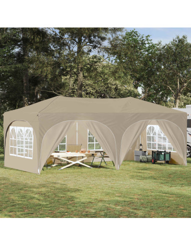 Tenda per feste a pop-up Crema 575 x 288 x 245 cm