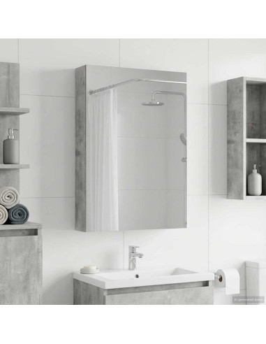 Mobiletto per specchio da bagno con lo scaffale Grigio cemento