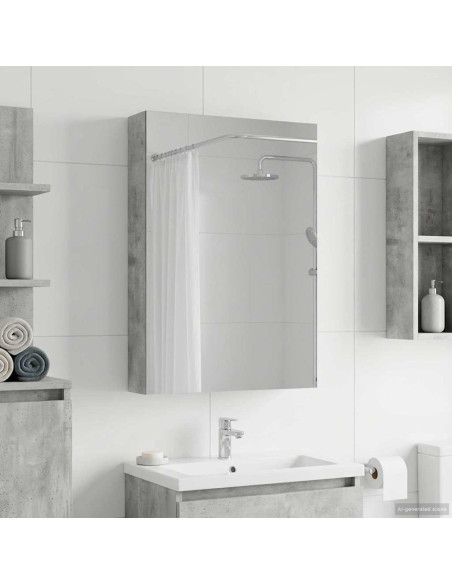 Mobiletto per specchio da bagno con lo scaffale Grigio cemento
