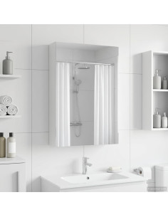 Mobiletto per specchio da bagno Bianco 40 x 10,5 x 60,5 cm