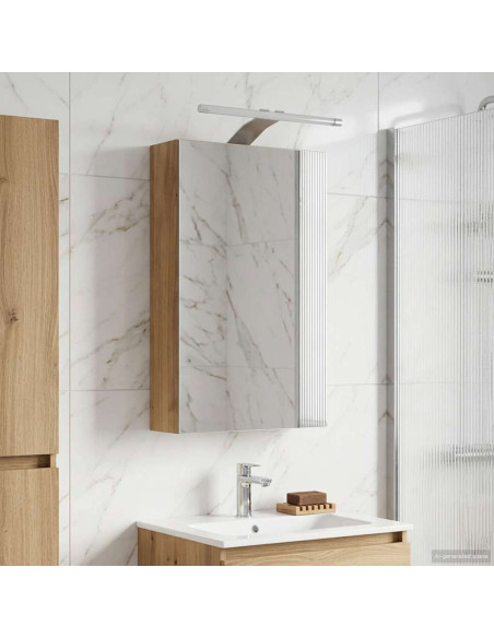 Mobiletto per specchio da bagno con porta Rovere Artigianale