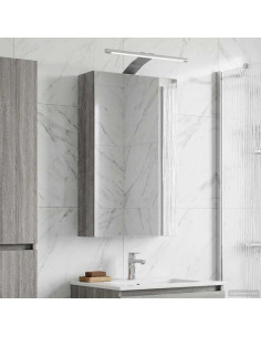 Mobiletto per specchio da bagno Grigio Sonoma 30 x 10,5 x 50 cm