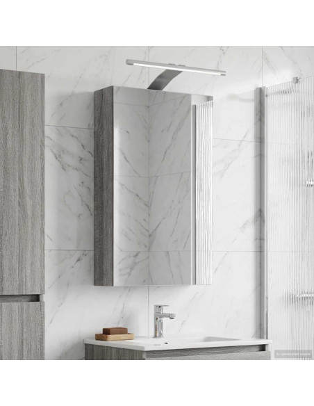 Mobiletto per specchio da bagno Grigio Sonoma 30 x 10,5 x 50 cm
