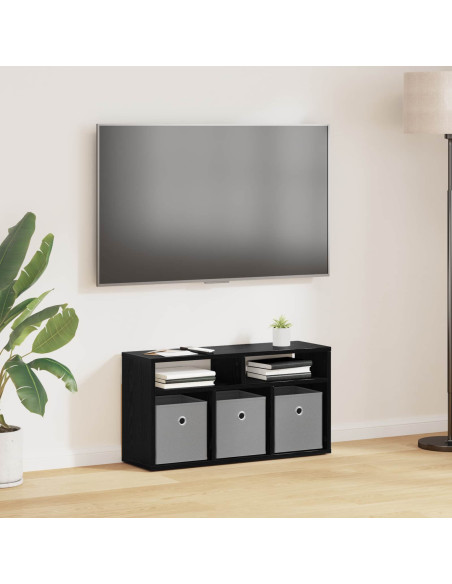 Lowboard con cassetto Rovere Nero 72 x 22,5 x 38 cm