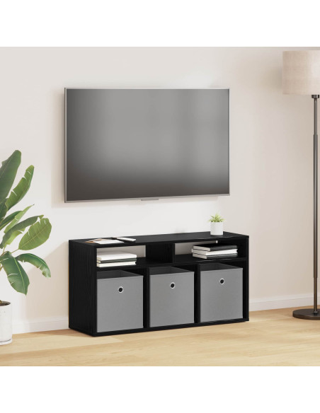 Lowboard con cassetto Rovere Nero 87 x 27,5 x 43 cm