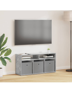 Lowboard con cassetto Grigio cemento 87 x 27,5 x 43 cm