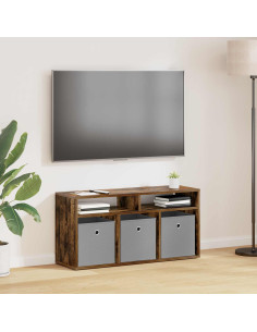 Lowboard con cassetto Rovere fumé 87 x 27,5 x 43 cm