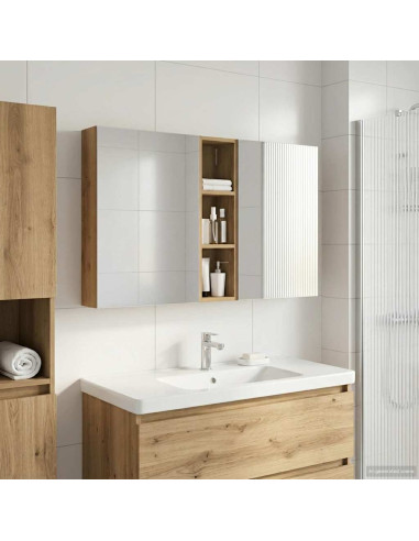 Set di Armadi da Bagno con lo scaffale 3 pcs 120 x 14,5 x 70 cm