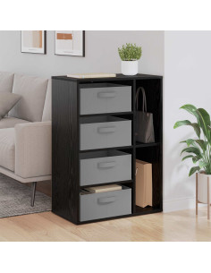 Credenza con cassetto Rovere Nero 60 x 33,5 x 84 cm