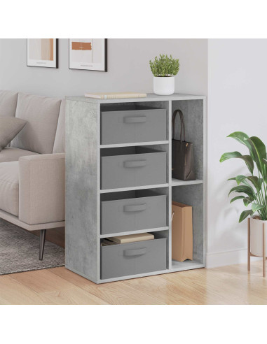 Credenza con cassetto Grigio cemento 60 x 33,5 x 84 cm