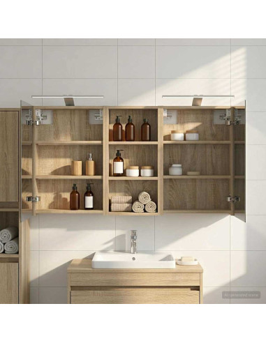 Set di Armadi da Bagno con porta 3 pcs 110 x 10,5 x 60,5 cm