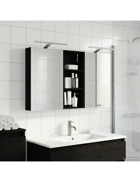 Set di Armadi da Bagno con porta 3 pcs 110 x 10,5 x 60,5 cm