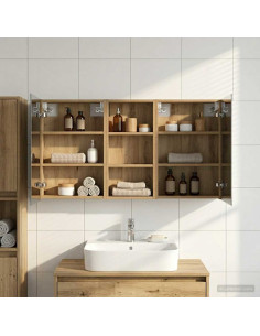 Set di Armadi da Bagno con porta 3 pcs 110 x 10,5 x 60,5 cm