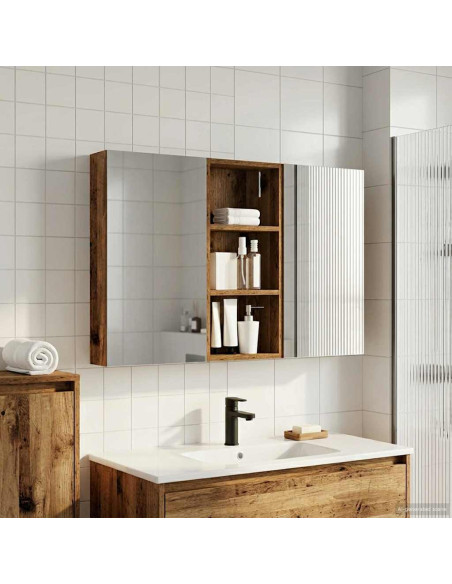 Set di Armadi da Bagno con porta 3 pcs 110 x 10,5 x 60,5 cm