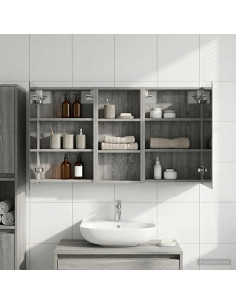 Set di Armadi da Bagno con porta 3 pcs 110 x 10,5 x 60,5 cm