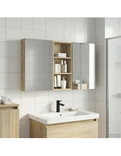 Set di Armadi da Bagno con porta 3 pcs 110 x 10,5 x 60,5 cm
