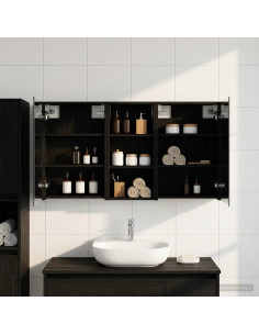 Set di Armadi da Bagno con porta 3 pcs 110 x 10,5 x 60,5 cm