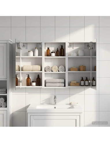 Set di Armadi da Bagno con porta 3 pcs 110 x 10,5 x 60,5 cm