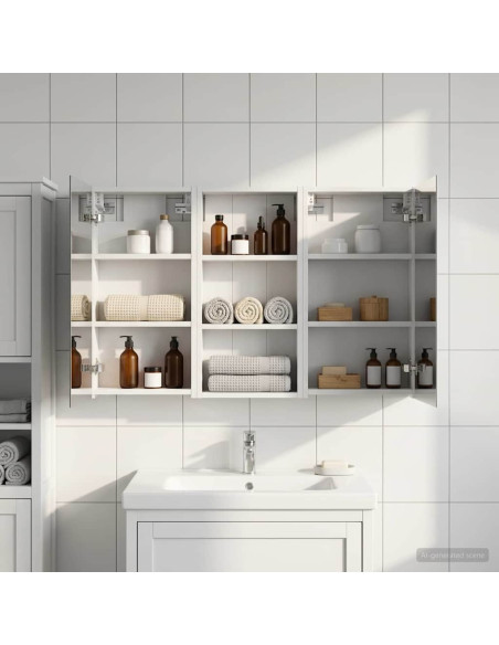 Set di Armadi da Bagno con porta 3 pcs 110 x 10,5 x 60,5 cm