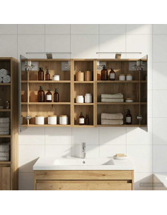 Set di Armadi da Bagno con porta 3 pcs 100 x 10,5 x 60,5 cm