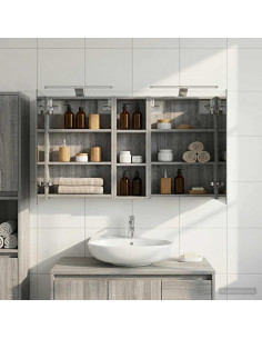 Set di Armadi da Bagno con porta 3 pcs 100 x 10,5 x 60,5 cm