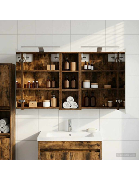 Set di Armadi da Bagno con porta 3 pcs 100 x 10,5 x 60,5 cm