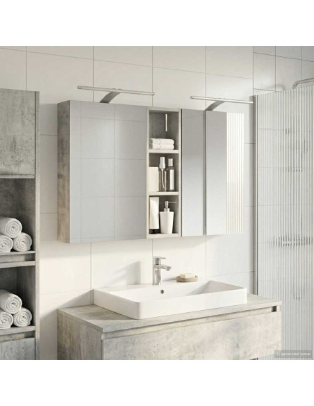 Set di Armadi da Bagno con porta 3 pcs 100 x 10,5 x 60,5 cm