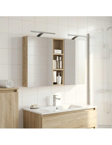Set di Armadi da Bagno con porta 3 pcs 100 x 10,5 x 60,5 cm