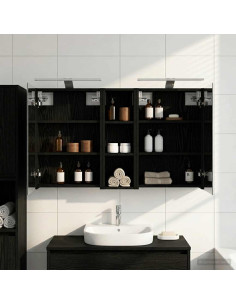 Set di Armadi da Bagno con porta 3 pcs 100 x 10,5 x 60,5 cm