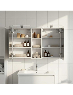 Set di Armadi da Bagno con porta 3 pcs 100 x 10,5 x 60,5 cm