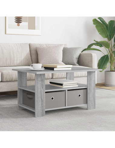 Tavolino da salotto con cassetto Grigio Sonoma 77 x 55 x 42 cm