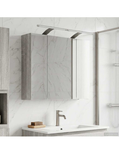 Mobiletto per specchio da bagno Grigio Sonoma 60 x 14,5 x 50 cm