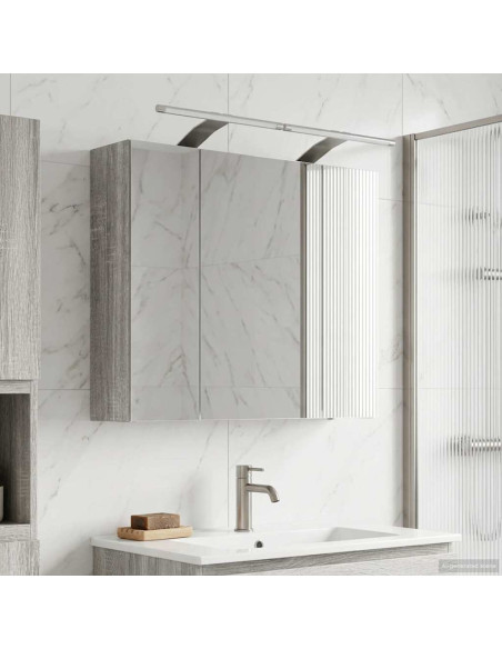 Mobiletto per specchio da bagno Grigio Sonoma 60 x 14,5 x 50 cm