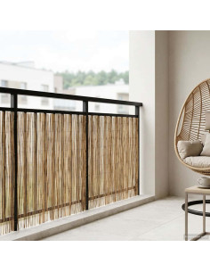 Recinzione per Giardino Carbonizzato 600 x 100 cm Giunco